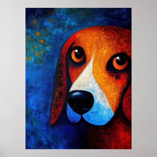 Dog Portrait Art Poster (Voorkant)