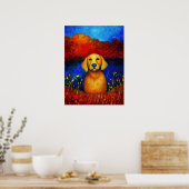 Dog Portrait Art Poster (Keuken)