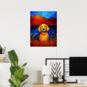 Dog Portrait Art Poster (Thuiskantoor)