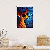 Dog Portrait Art Poster (Keuken)