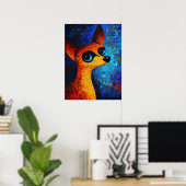 Dog Portrait Art Poster (Thuiskantoor)