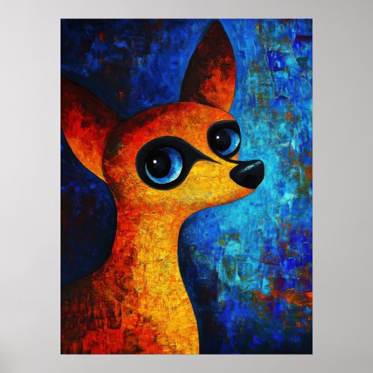 Dog Portrait Art Poster (Voorkant)