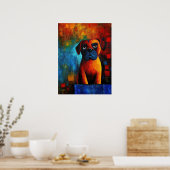 Dog Portrait Art Poster (Keuken)