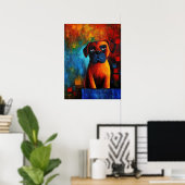 Dog Portrait Art Poster (Thuiskantoor)