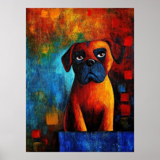 Dog Portrait Art Poster (Voorkant)