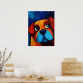 Dog Portrait Art Poster (Keuken)