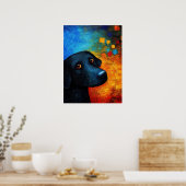 Dog Portrait Art Poster (Keuken)