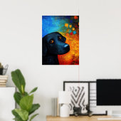 Dog Portrait Art Poster (Thuiskantoor)