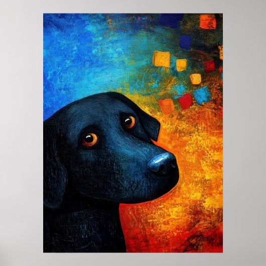 Dog Portrait Art Poster (Voorkant)