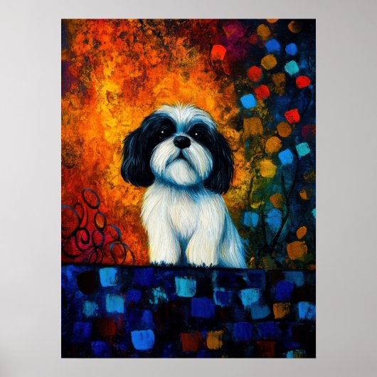 Dog Portrait Art Poster (Voorkant)
