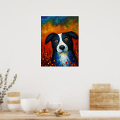 Dog Portrait Art Poster (Keuken)