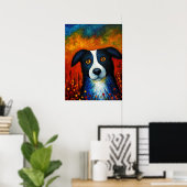 Dog Portrait Art Poster (Thuiskantoor)