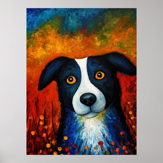 Dog Portrait Art Poster (Voorkant)