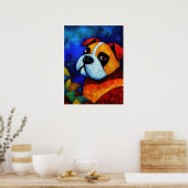 Dog Portrait Art Poster (Keuken)