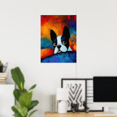 Dog Portrait Art Poster (Thuiskantoor)