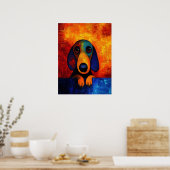 Dog Portrait Art Poster (Keuken)
