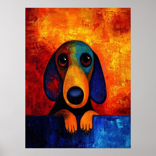 Dog Portrait Art Poster (Voorkant)