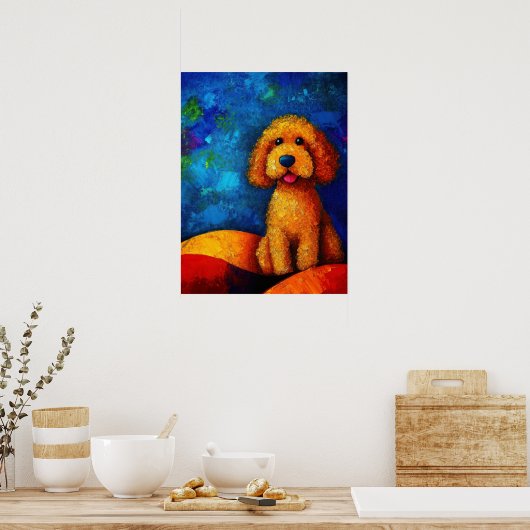 Dog Portrait Art Poster (Keuken)
