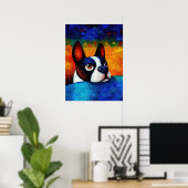 Dog Portrait Art Poster (Thuiskantoor)