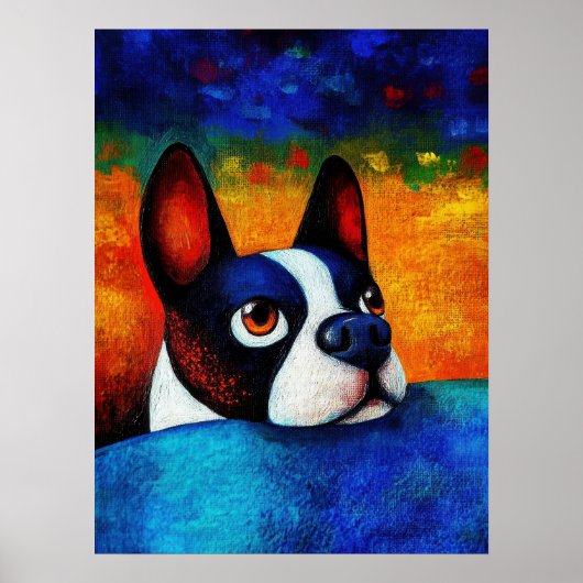 Dog Portrait Art Poster (Voorkant)