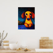 Dog Portrait Art Poster (Keuken)