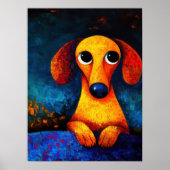 Dog Portrait Art Poster (Voorkant)