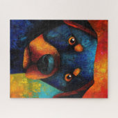 Dog Portrait Art Puzzel (Horizontaal)