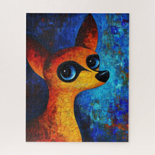 Dog Portrait Art Puzzel (Verticaal)