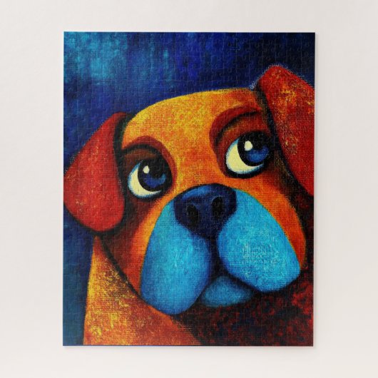 Dog Portrait Art Puzzel (Verticaal)
