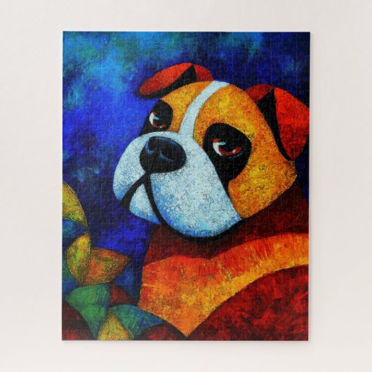 Dog Portrait Art Puzzel (Verticaal)