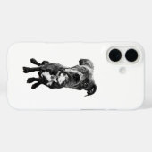 Dog Portrait Phone Case – Realistic Sitting Pose (Achterkant (horizontaal))