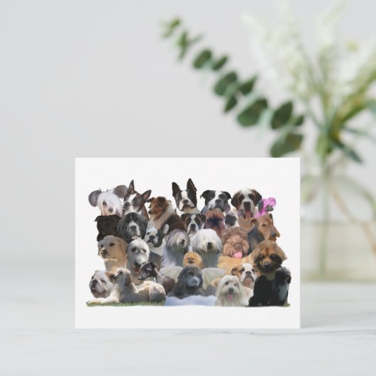 Dog Portraits Briefkaart (Staand voorkant)