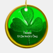 DOG PORTRAITS/Irish Greyhound Gold Photo Template Keramisch Ornament (Achterkant)