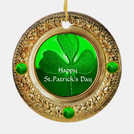 DOG PORTRAITS/Irish Greyhound Gold Photo Template Keramisch Ornament (Achterkant)