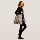 Dog portret crossbody tas (Op model)