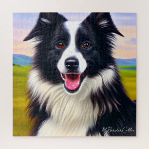 Dog Portret in Natuur - Cute Border Collie Legpuzzel