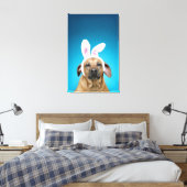 Dog portret met paasbroodoren canvas afdruk (Insitu (Slaapkamer))