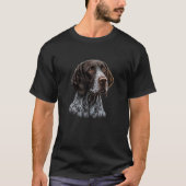 Dog portret van de Duitse Shorthaired Pointer van  T-shirt (Voorkant)