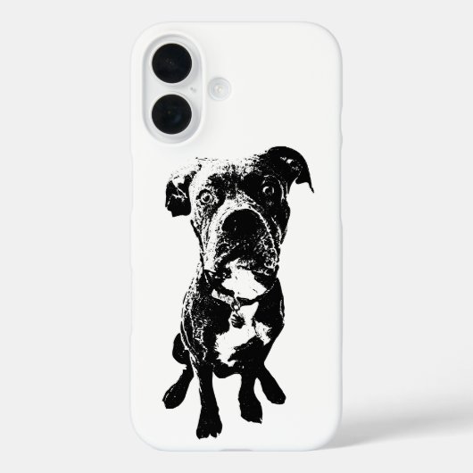 Dog Pose Phone Case – Sitting Dog in Line Art (Achterkant)