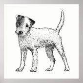 Dog Poster/Wall Art Jack Russell Terrier Poster (Voorkant)