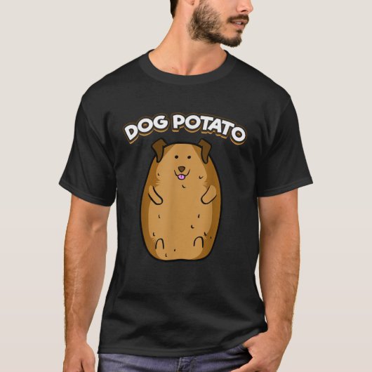 Dog Potato Funny Schattige Fat Potato Canine Anima T-shirt (Voorkant)