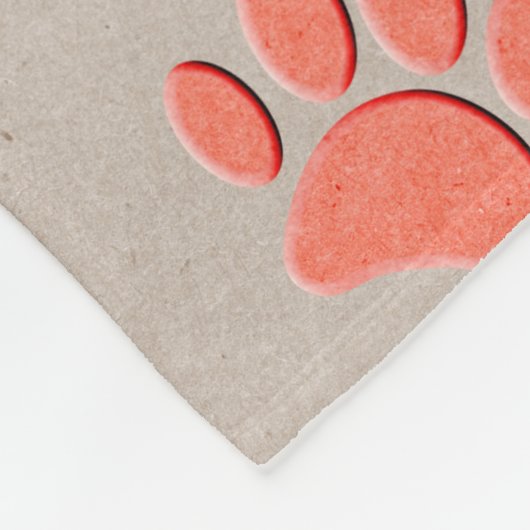 Dog poten en Botten voor kunstmatig papier Fleece Deken (Hoek)