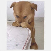 DOG PRAYING FLEECE DEKEN (Voorkant)