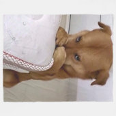 DOG PRAYING FLEECE DEKEN (Voorkant (Horizontaal))