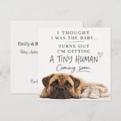 Dog Pregnancy Announcement Card Kaart (Voorkant / Achterkant)