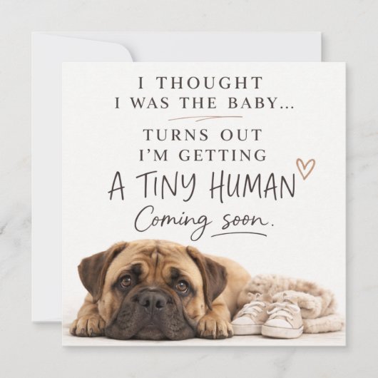 Dog Pregnancy Announcement Card Kaart (Voorkant)