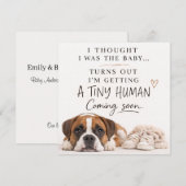 Dog Pregnancy Announcement Card Kaart (Voorkant / Achterkant)