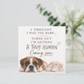 Dog Pregnancy Announcement Card Kaart (Staand voorkant)