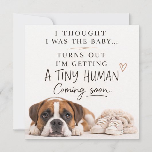 Dog Pregnancy Announcement Card Kaart (Voorkant)