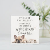 Dog Pregnancy Announcement Card Kaart (Staand voorkant)